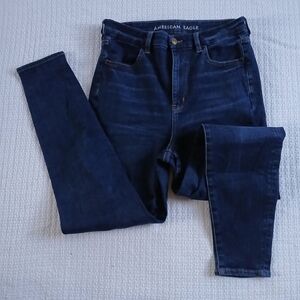 American Eagle Outfitters Dark Blue High Rise Jeans